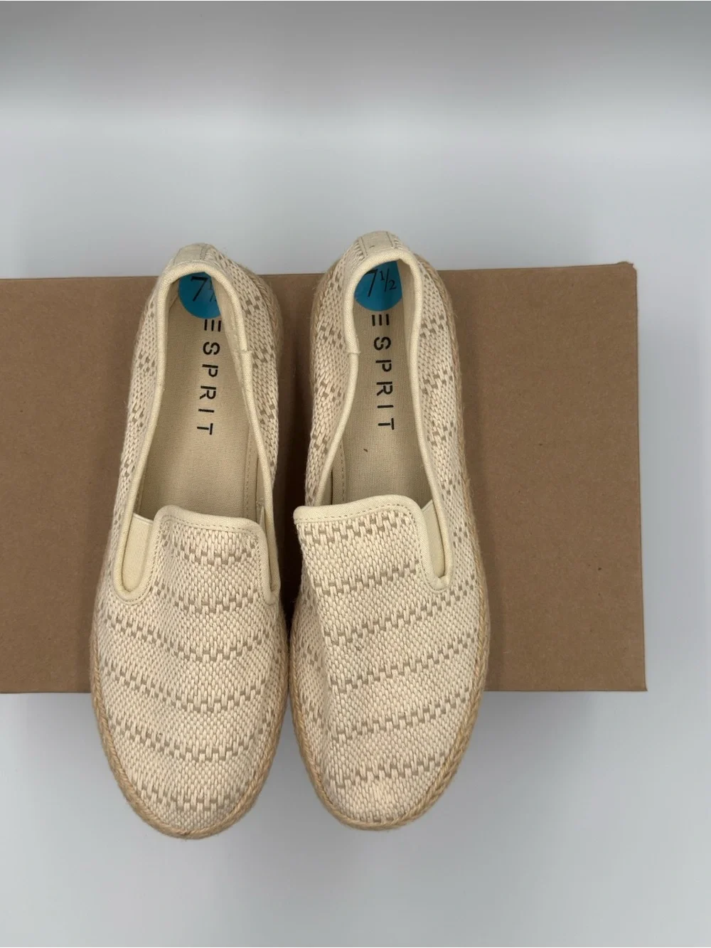 Espirit Women’s Slip-On Espadrille Sneakers in Beige Size 7.5